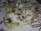 Receita Gratinado de salmão, espinafres e camarão