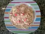 Receita Esparguete com delicias do mar