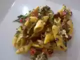 Receita Penne ao forno com bacon, espinafre e pimentão vermelho