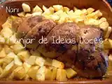 Receita Perna de perú recheada com alheira de aves