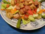 Receita Salada com salsichas