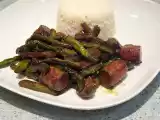 Receita Vegetais salteados com salsichas de frango