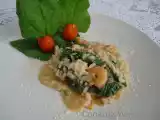 Receita Receitas - risoto de camarão com espinafre