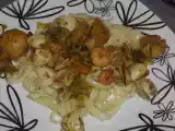 Receita Tagliateli c/ choquinhos e frutos do mar em molho de açafrão