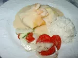 Receita Lombos de pescada em molho cremoso e arroz basmati