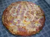 Receita Pizza de queijo e fiambre
