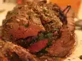 Receita Filé recheado com cogumelos e cebola caramelizada
