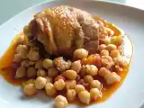 Receita Tomatada de frango do campo com grão e manjericão
