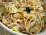 Receita Esparguete com courgette e azeitonas