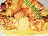 Receita Bifinhos recheados com salsichas e bacon
