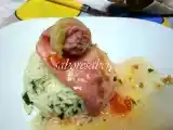 Receita Salsichas enroladas com bacon, queijo e couve
