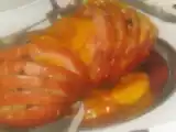 Receita Tender cozido com frutas [tender baked fruit]