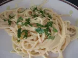 Receita Espaguete com alho e molho branco mococa.