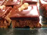 Receita Quadradinhos de noz com cobertura de chocolate