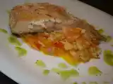 Receita Lombos de salmão com arroz de legumes e cogumelos