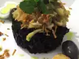 Receita Risoto negro de bacalhau