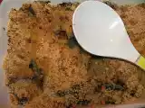 Receita Alheira de frango com picadinho de broa
