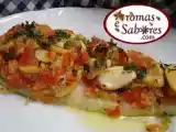 Receita Peixe de forno com champignon e tomates