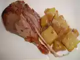Receita Coxa de peru com batatas e cebolas