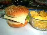 Receita Hamburguer caseiro no pão com queijo