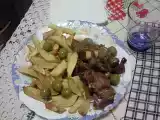 Receita Coelho com cogumelos e molho verde