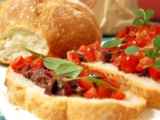 Receita Bruschetta e rolinhos de berinjela e abobrinha