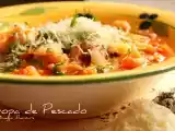 Receita Fish chowder / sopa de peixe / sopa de pescado