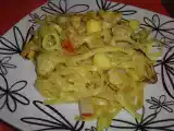 Receita Tagliatelle com açafrão, frutos do mar e natas