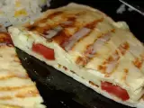 Receita Tortillas recheadas com linguinça, mostarda e queijo com arroz xauxau