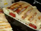 Receita Tortillas recheadas com linguinça, mostarda e queijo com arroz xauxau