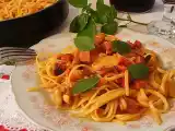 Receita Macarrão com bacon e cogumelos