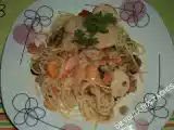 Receita Esparguete com marisco