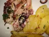 Receita Polvo à lagareiro lardeado de batatas coradas com azeite de salsa e alho...