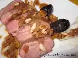 Receita Peito de pato com molho de ostras e frutos secos