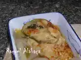 Receita Peito de frango gratinado com salva e pêra