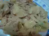 Receita Tortellini de espinafres e ricotta com cogumelos, bacon e alheira