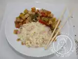 Receita Frango xadrez e arroz yakimeshi