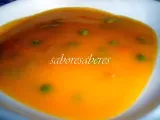 Receita Sopa-creme de legumes com soja, ervilhas e cenoura