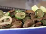 Receita Fígado acebolado com jiló