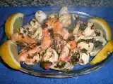 Receita Camarões e ameijoas a bulhão pato