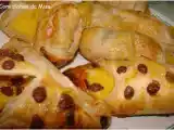 Receita Folhados com creme de pasteleiro e pepitas de chocolate