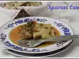 Receita Bacalhau guisado com legumes