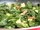 Receita Taioba com bacon e alho