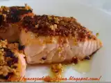 Receita Salmão grelhado com crosta de alho frito