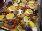 Receita Bacalhau com purê no forno