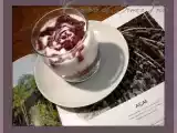 Receita Spumoni de iogurte e coco mesclado de açaí