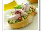 Receita Bruschetta com atum e pastinha de ovos