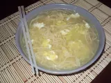 Receita Sopa chinesa de noodles, couve, peru e ovo