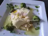 Receita Puré de grão de bico e bacalhau com brócolis