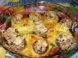 Receita Cogumelos recheados em cama de ananás
